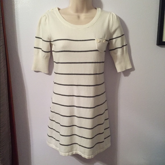 Striped Small Sweater Dress Tunic - Picture 3 of 6